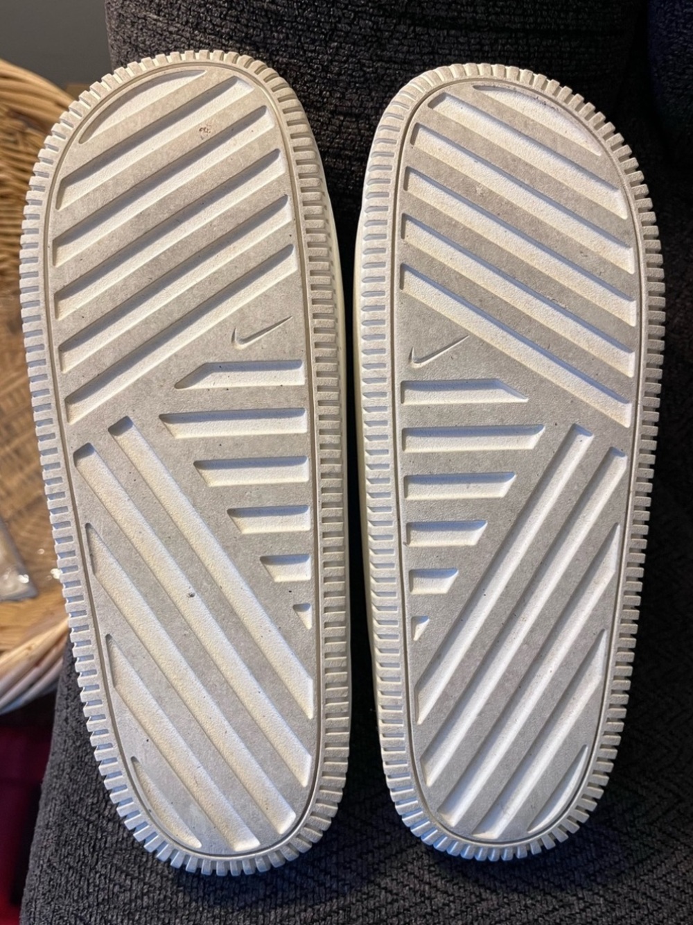 Nike White Slide Sandals - Picture 5 of 6